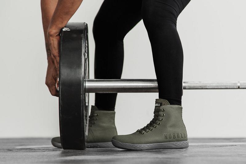 Grey Nobull High-Top Army Women's Trainers | CA Y2020X